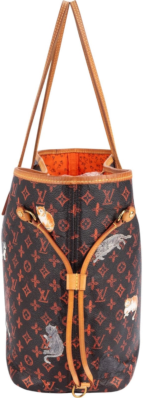 Louis Vuitton Louis Vuitton Limited Monogram Catogram Neverfull MM Shoulder Bag Zwart