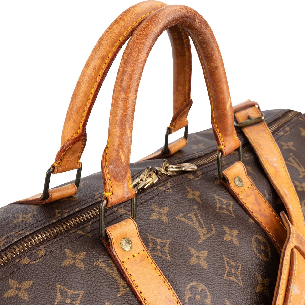 Louis Vuitton Louis Vuitton Monogram Canvas Keepall 55 Bandoulière Travel Bag Bruin
