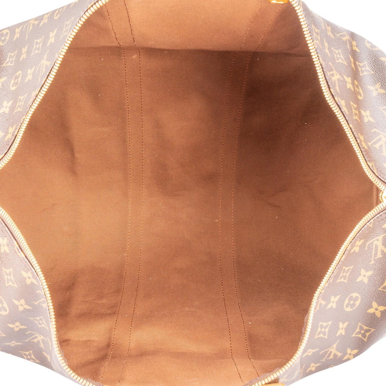 Louis Vuitton Monogram Canvas Keepall 55 Bandoulière Travel Bag Bruin