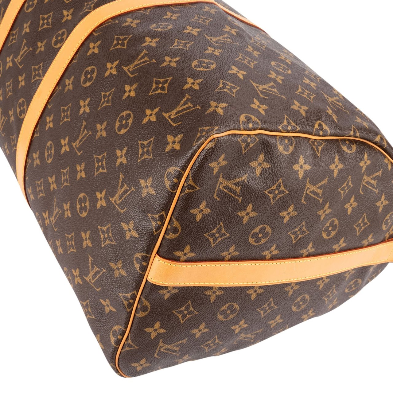 Louis Vuitton Monogram Canvas Keepall 55 Bandoulière Travel Bag Bruin