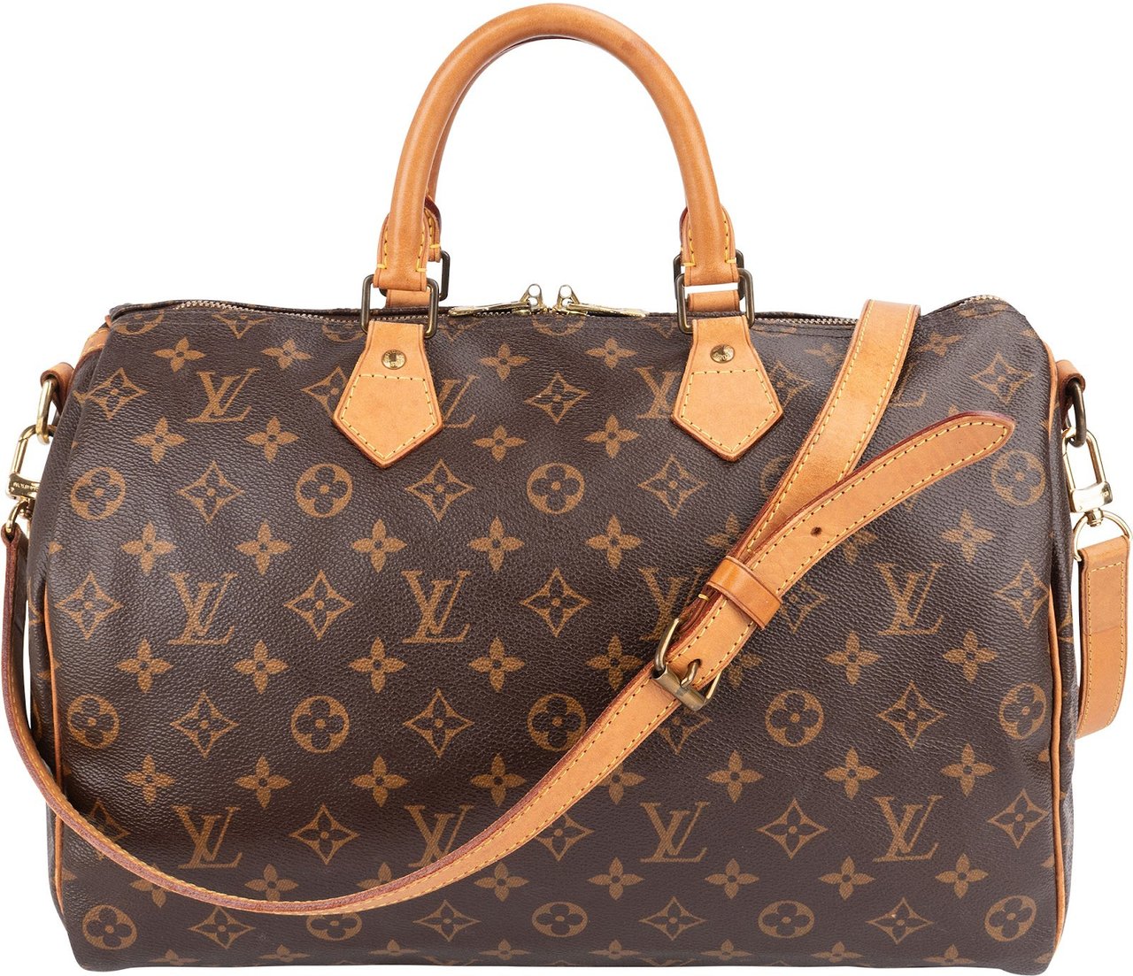 Louis Vuitton Louis Vuitton Monogram Canvas Speedy 35 Bandoulière Handbag Bruin