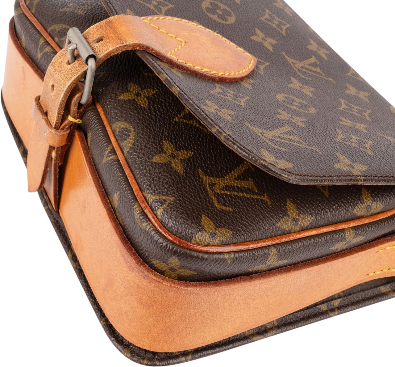 Louis Vuitton Louis Vuitton Monogram Canvas Cartouchiere MM Crossbody Bag Bruin