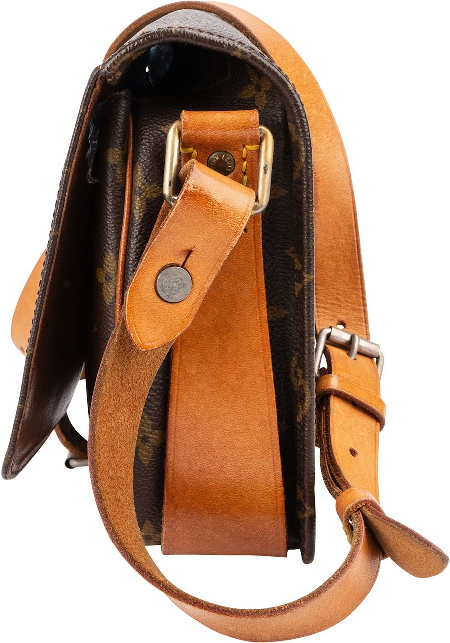 Louis Vuitton Louis Vuitton Monogram Canvas Cartouchiere MM Crossbody Bag Bruin