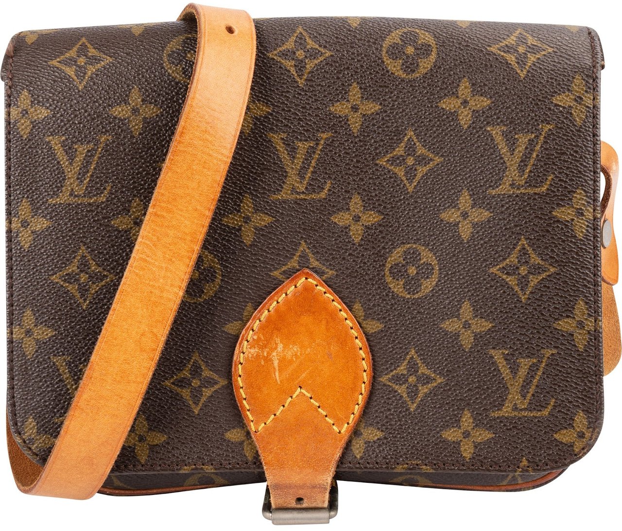 Louis Vuitton Louis Vuitton Monogram Canvas Cartouchiere MM Crossbody Bag Bruin