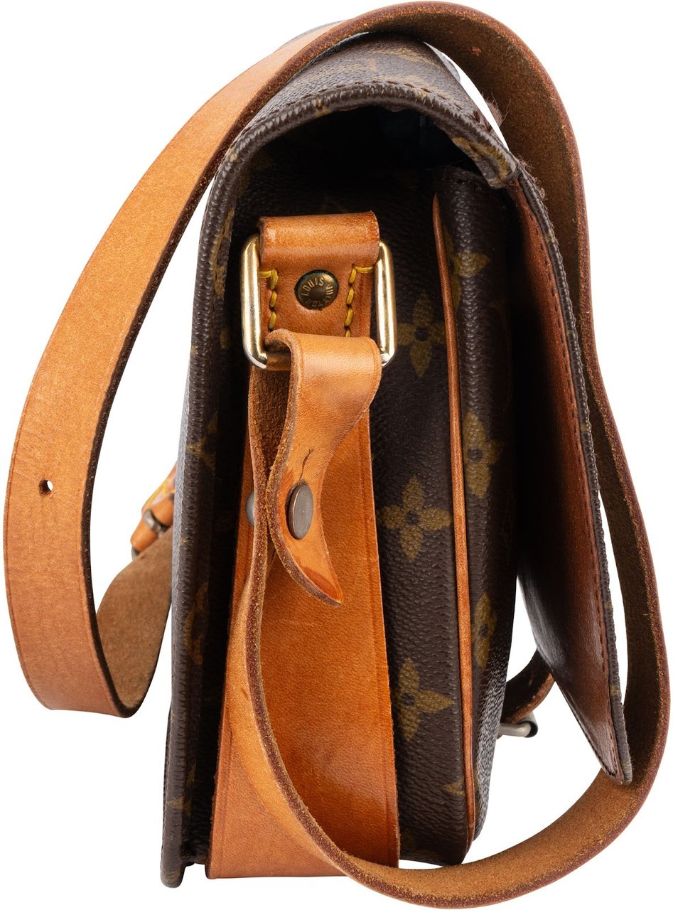 Louis Vuitton Louis Vuitton Monogram Canvas Cartouchiere MM Crossbody Bag Bruin