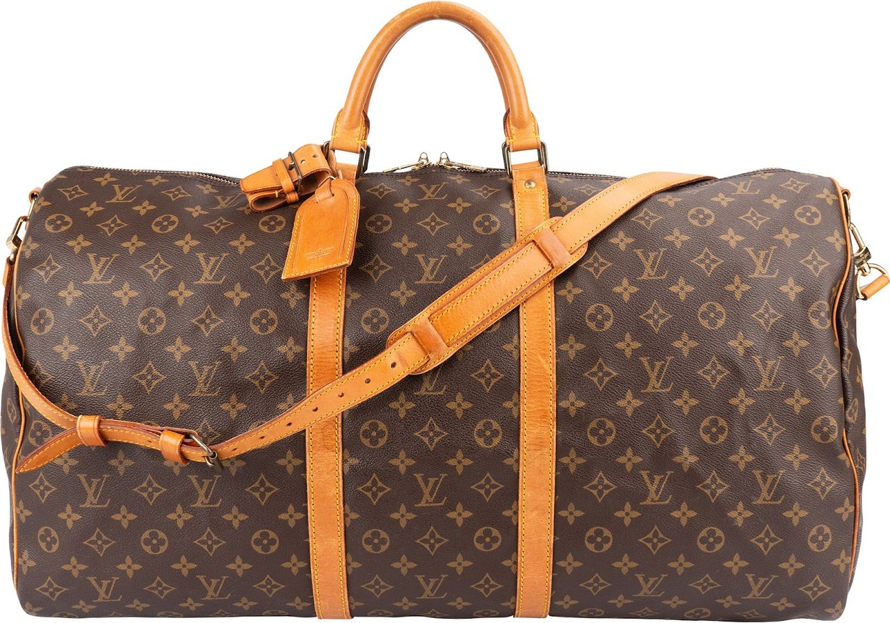 Louis Vuitton Louis Vuitton Monogram Canvas Keepall 60 Bandoulière Travel Bag Bruin