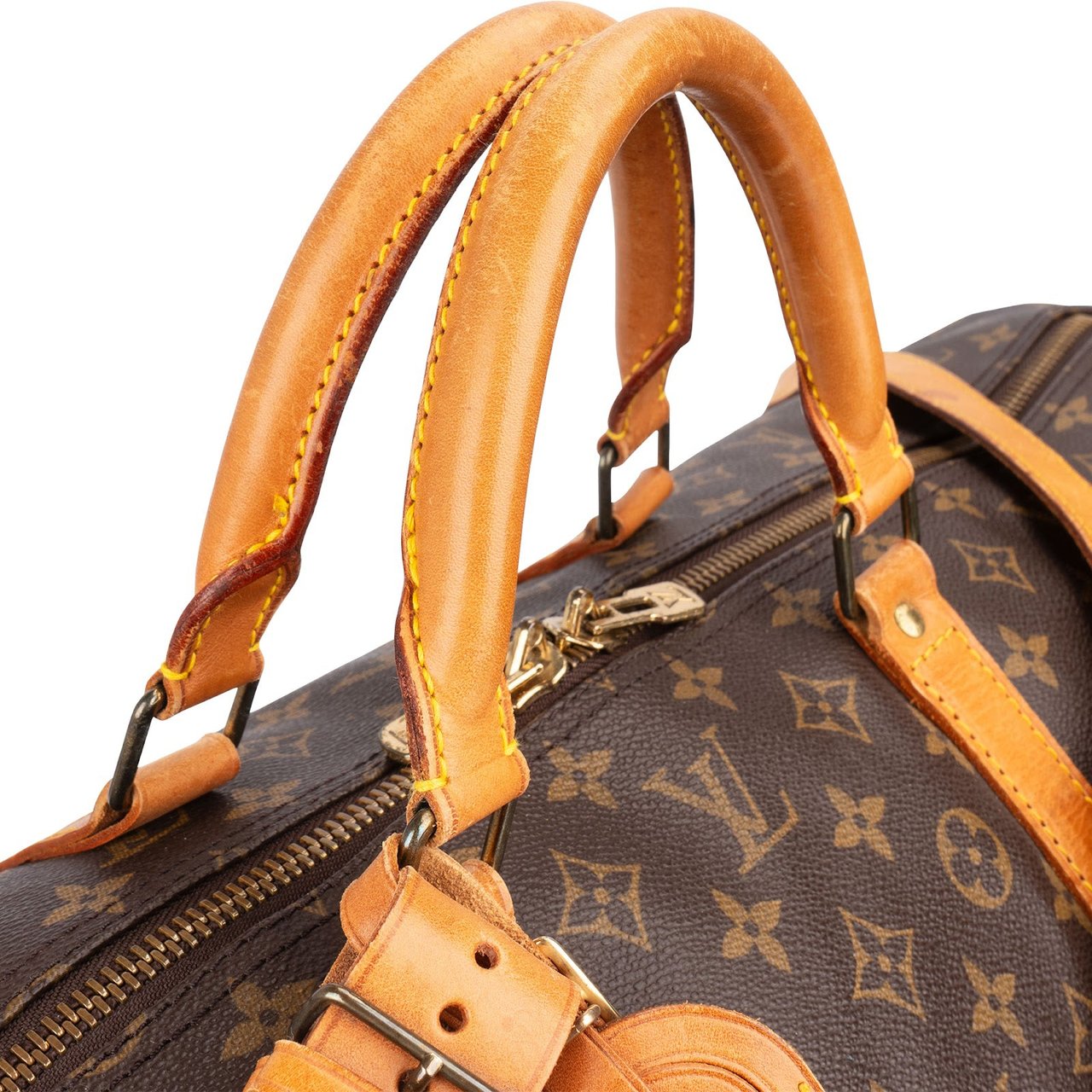 Louis Vuitton Louis Vuitton Monogram Canvas Keepall 60 Bandoulière Travel Bag Bruin