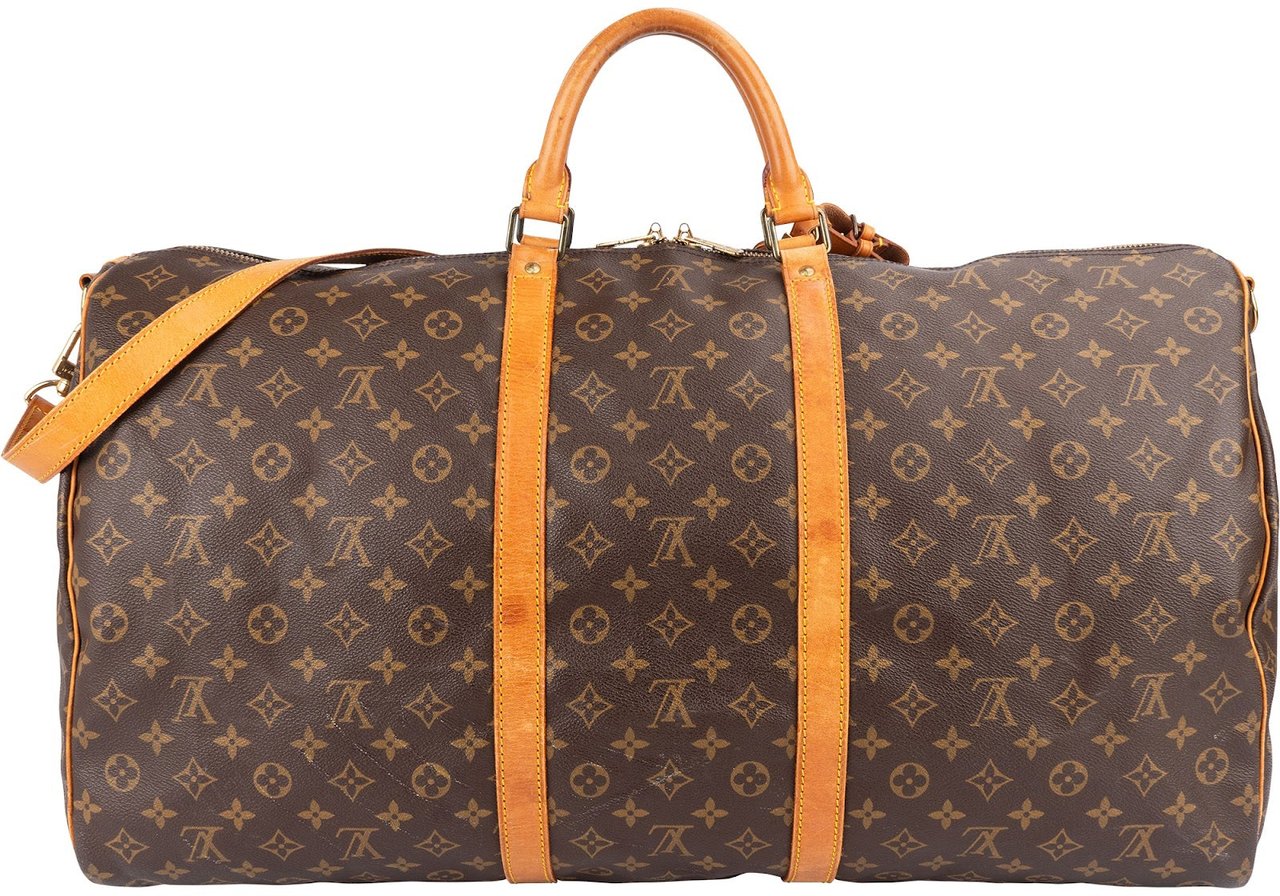 Louis Vuitton Louis Vuitton Monogram Canvas Keepall 60 Bandoulière Travel Bag Bruin