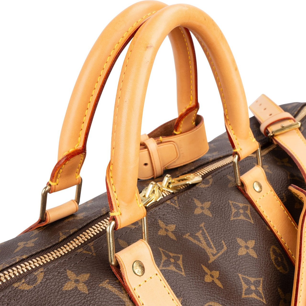 Louis Vuitton Monogram Canvas Keepall 55 Bandoulière Travel Bag Bruin