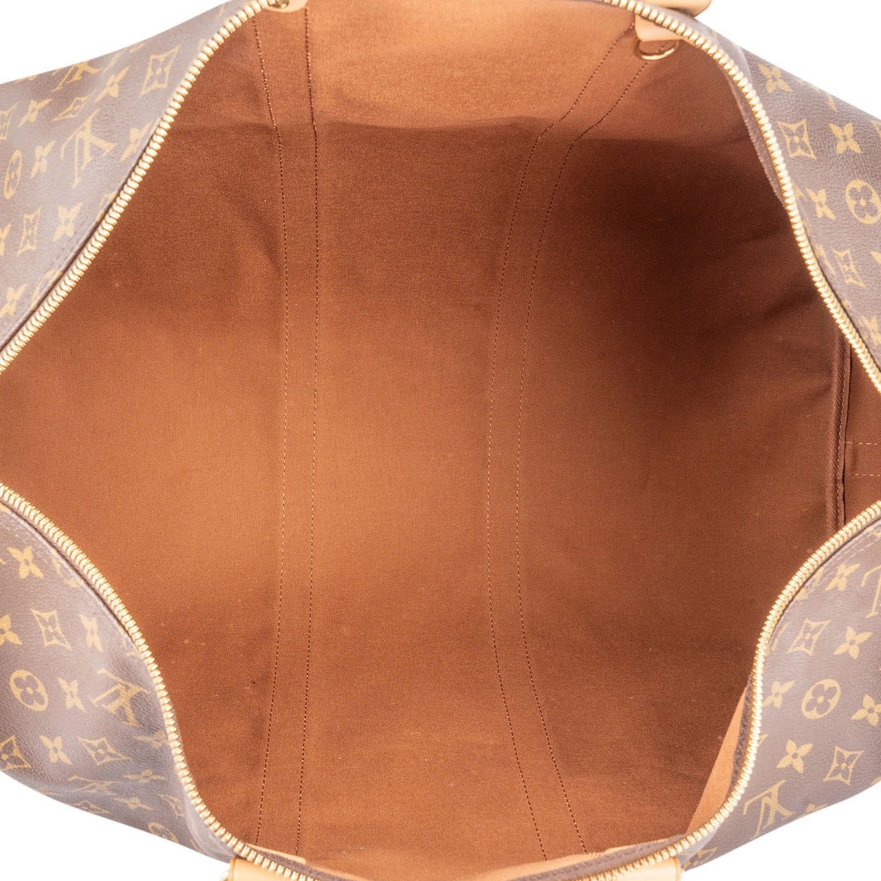 Louis Vuitton Monogram Canvas Keepall 55 Bandoulière Travel Bag Bruin