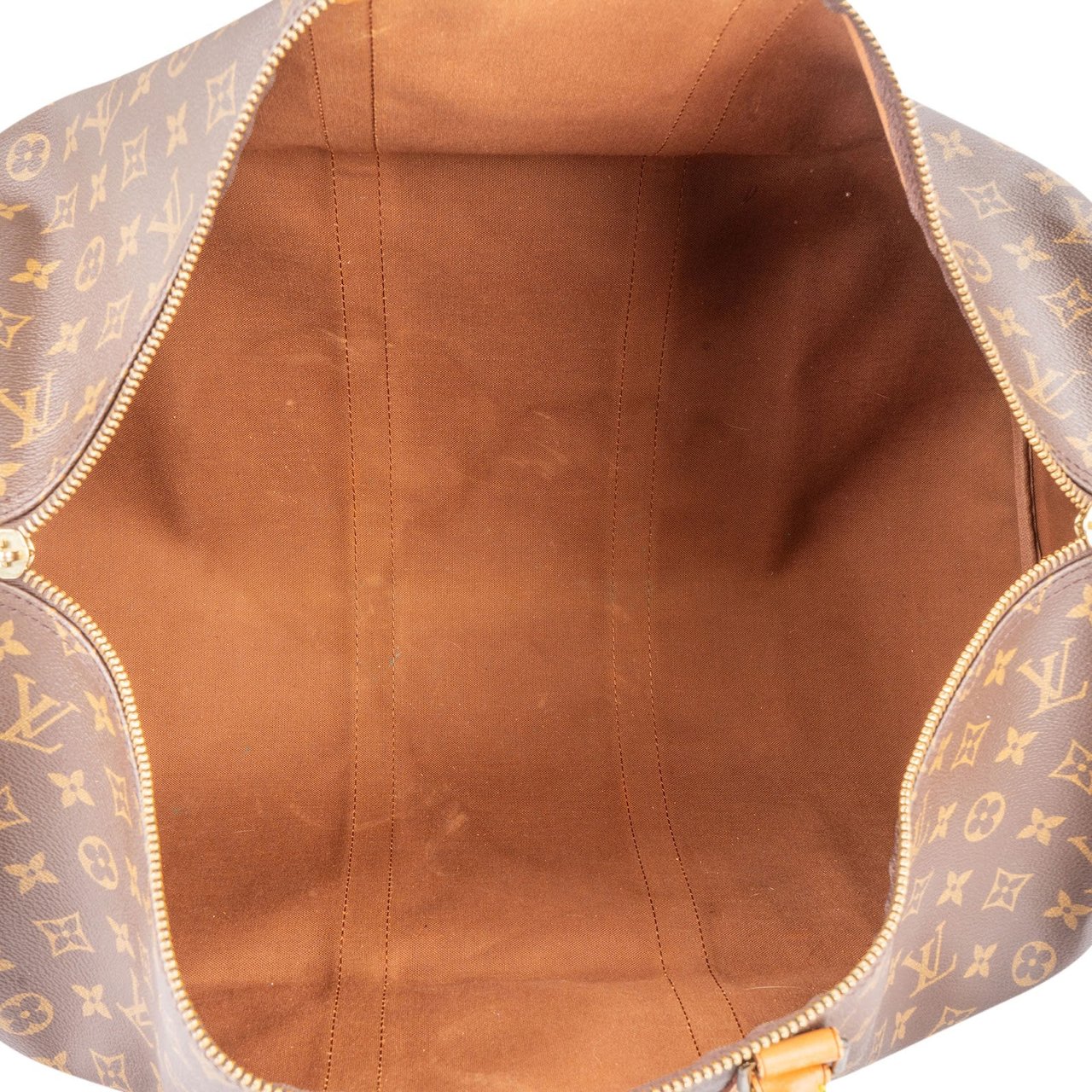 Louis Vuitton Monogram Canvas Keepall 55 Bandoulière Travel Bag Bruin