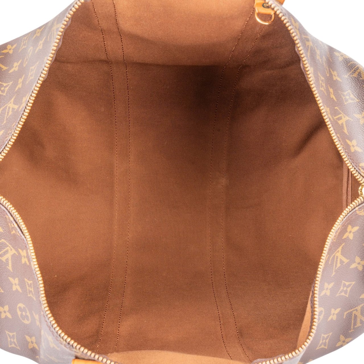 Louis Vuitton Monogram Canvas Keepall 50 Bandoulière Travel Bag Bruin