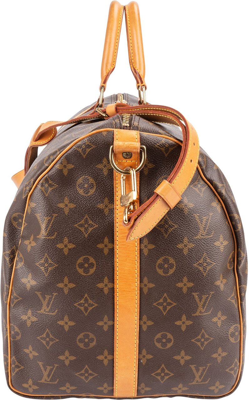 Louis Vuitton Louis Vuitton Monogram Canvas Keepall 55 Bandoulière Travel Bag Bruin