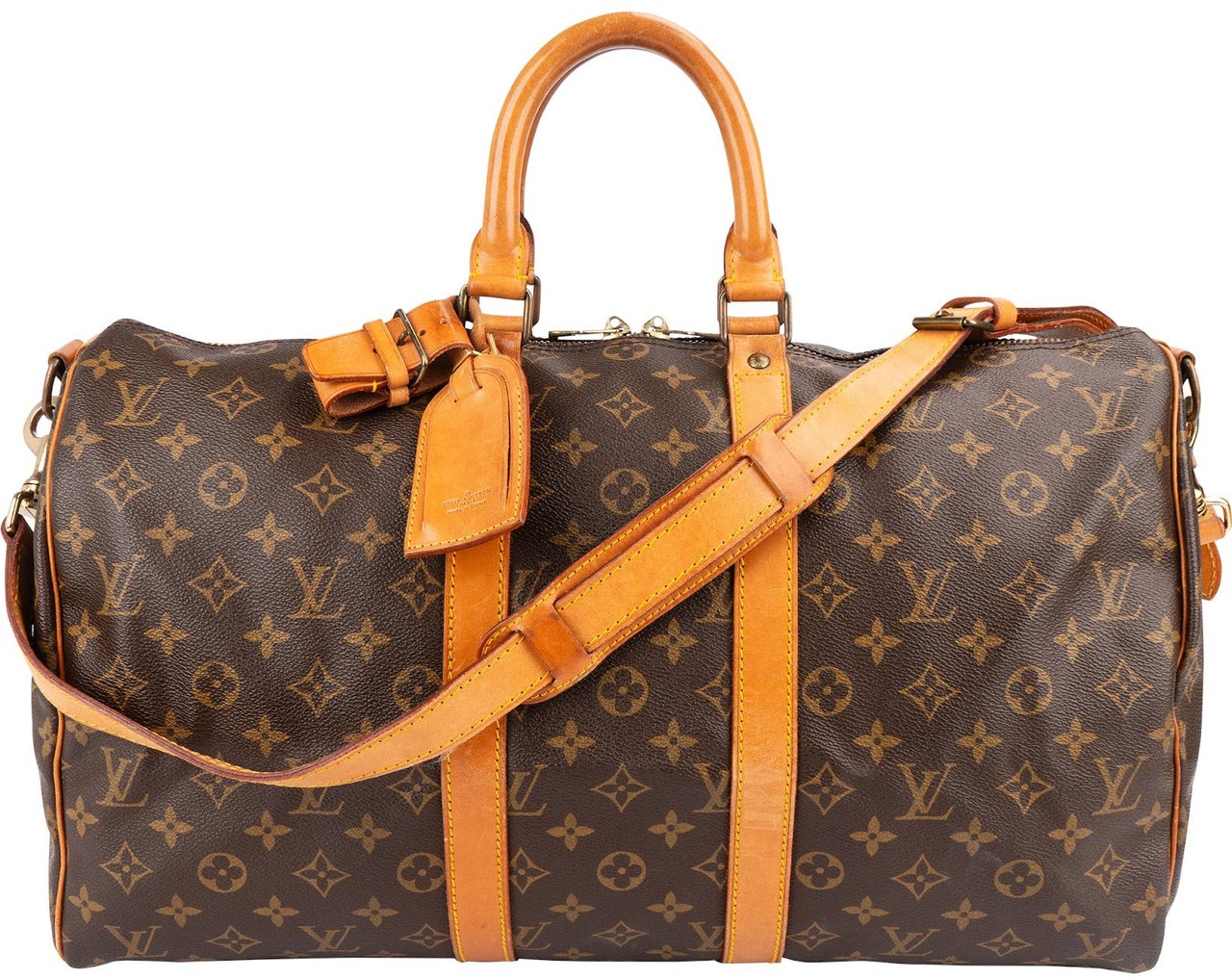 Louis Vuitton Louis Vuitton Monogram Canvas Keepall 45 Bandoulière Travel Bag Bruin