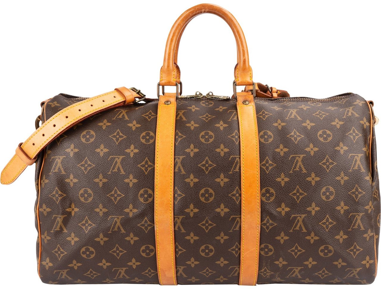 Louis Vuitton Louis Vuitton Monogram Canvas Keepall 45 Bandoulière Travel Bag Bruin