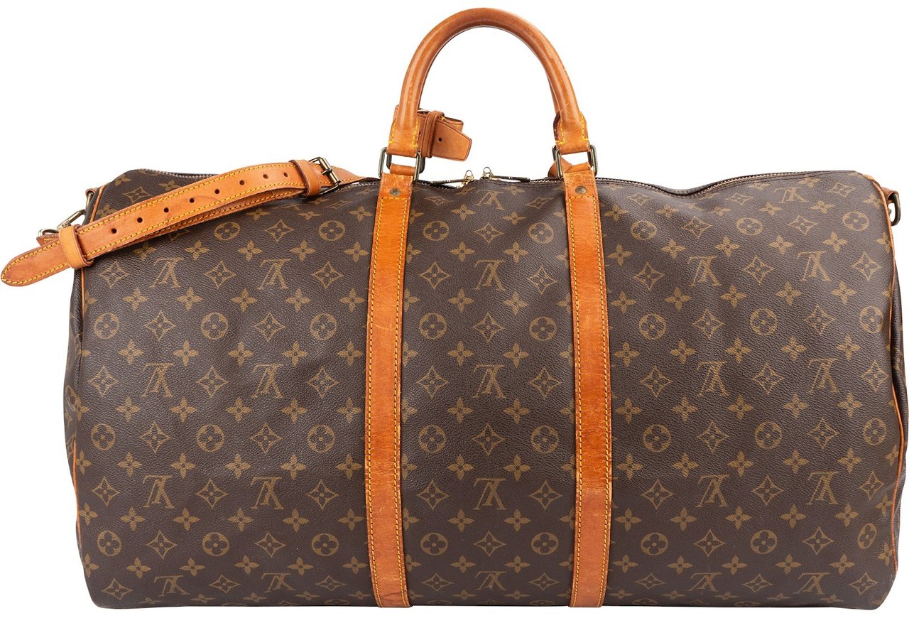 Louis Vuitton Louis Vuitton Monogram Canvas Keepall 60 Bandoulière Travel Bag Bruin