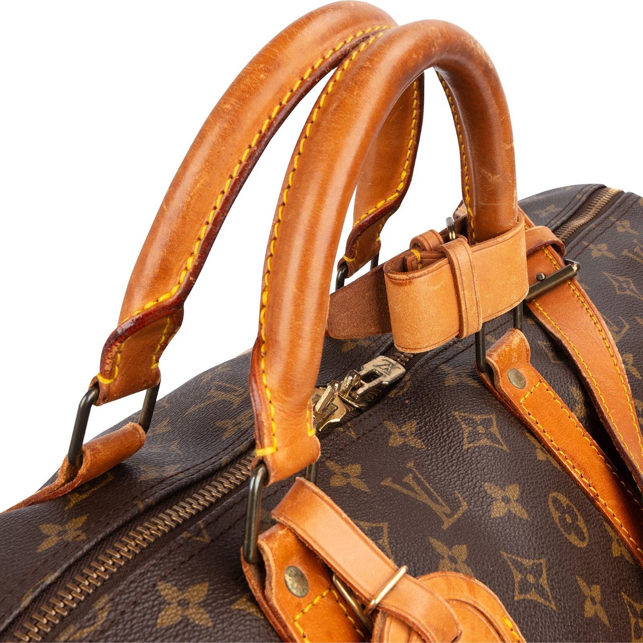 Louis Vuitton Louis Vuitton Monogram Canvas Keepall 60 Bandoulière Travel Bag Bruin