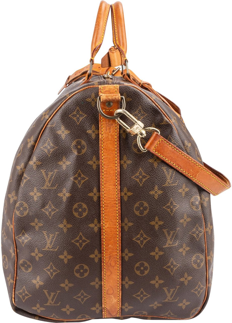 Louis Vuitton Louis Vuitton Monogram Canvas Keepall 60 Bandoulière Travel Bag Bruin