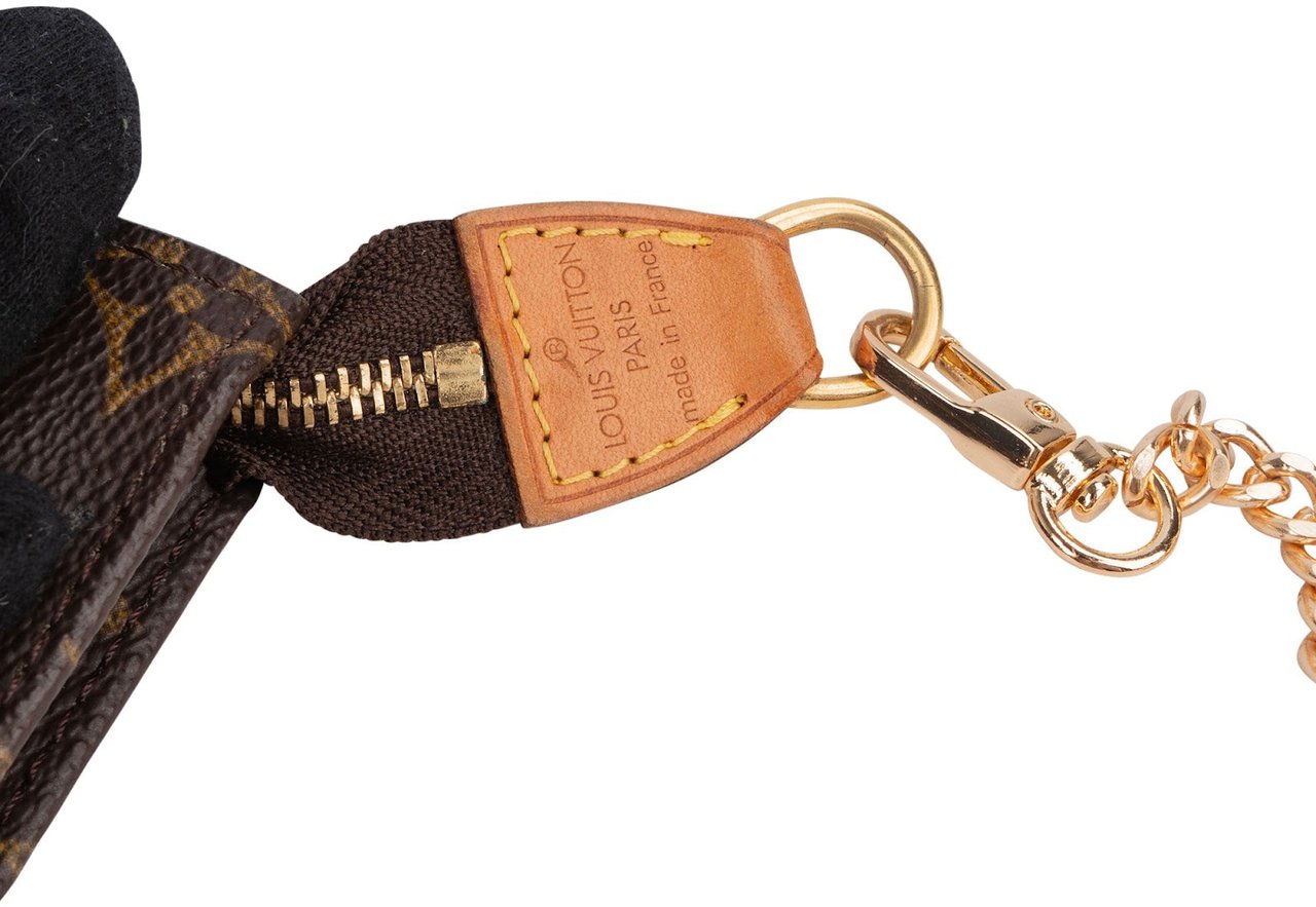 Louis Vuitton Monogram Canvas Bucket Pochette Accessoires Shoulder Bag Bruin