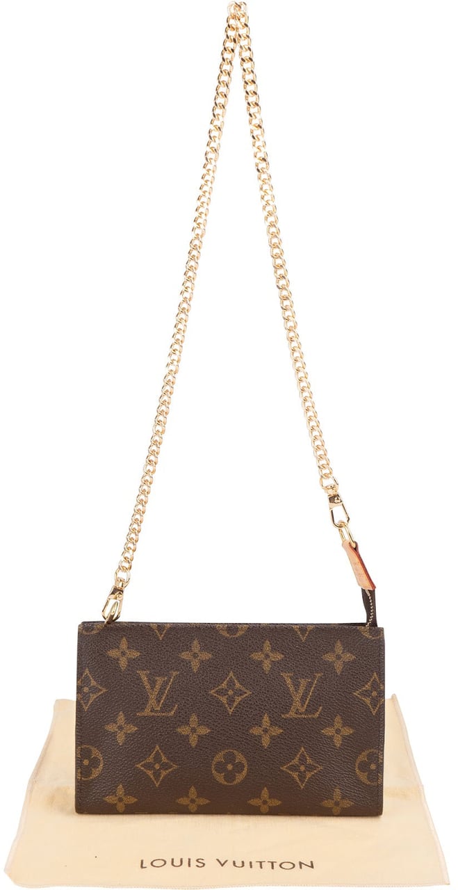 Louis Vuitton Monogram Canvas Bucket Pochette Accessoires Shoulder Bag Bruin