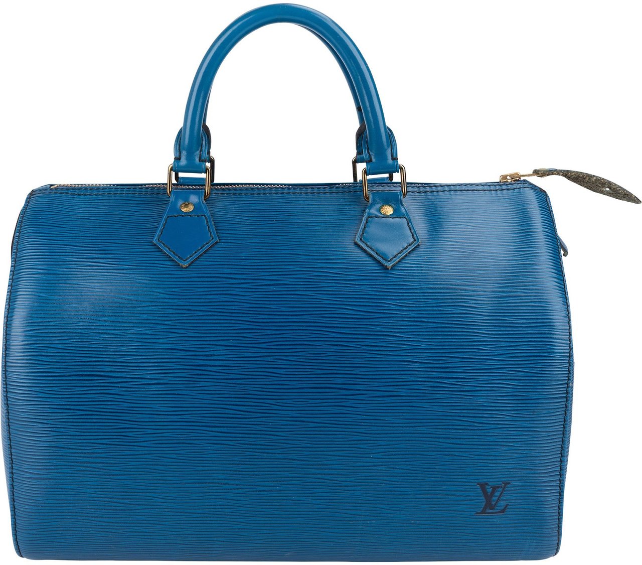 Louis Vuitton Louis Vuitton Blue Epi Leather Speedy 30 Handbag Blauw