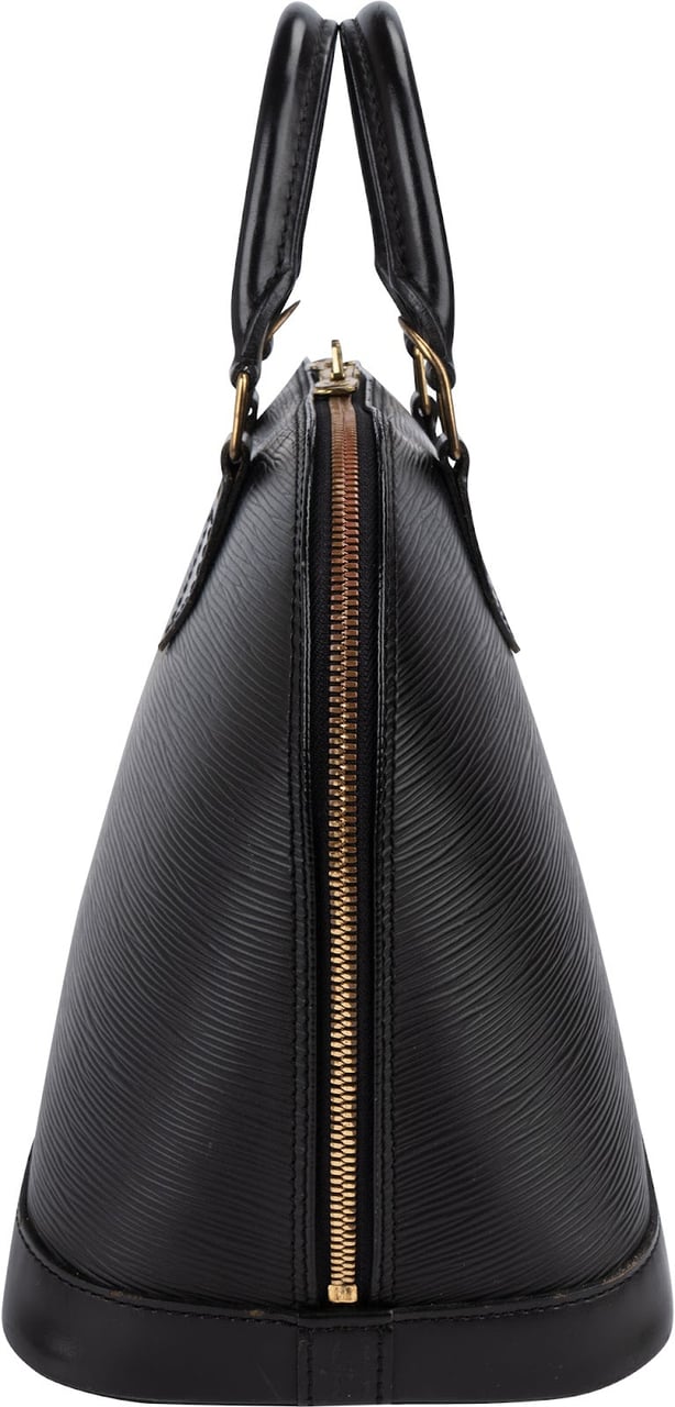 Louis Vuitton Louis Vuitton Noir Epi Leather Alma PM Handbag Zwart