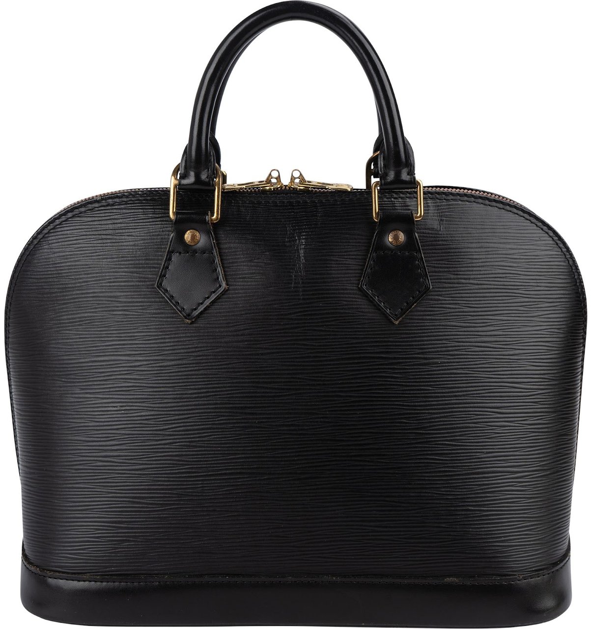 Louis Vuitton Louis Vuitton Noir Epi Leather Alma PM Handbag Zwart