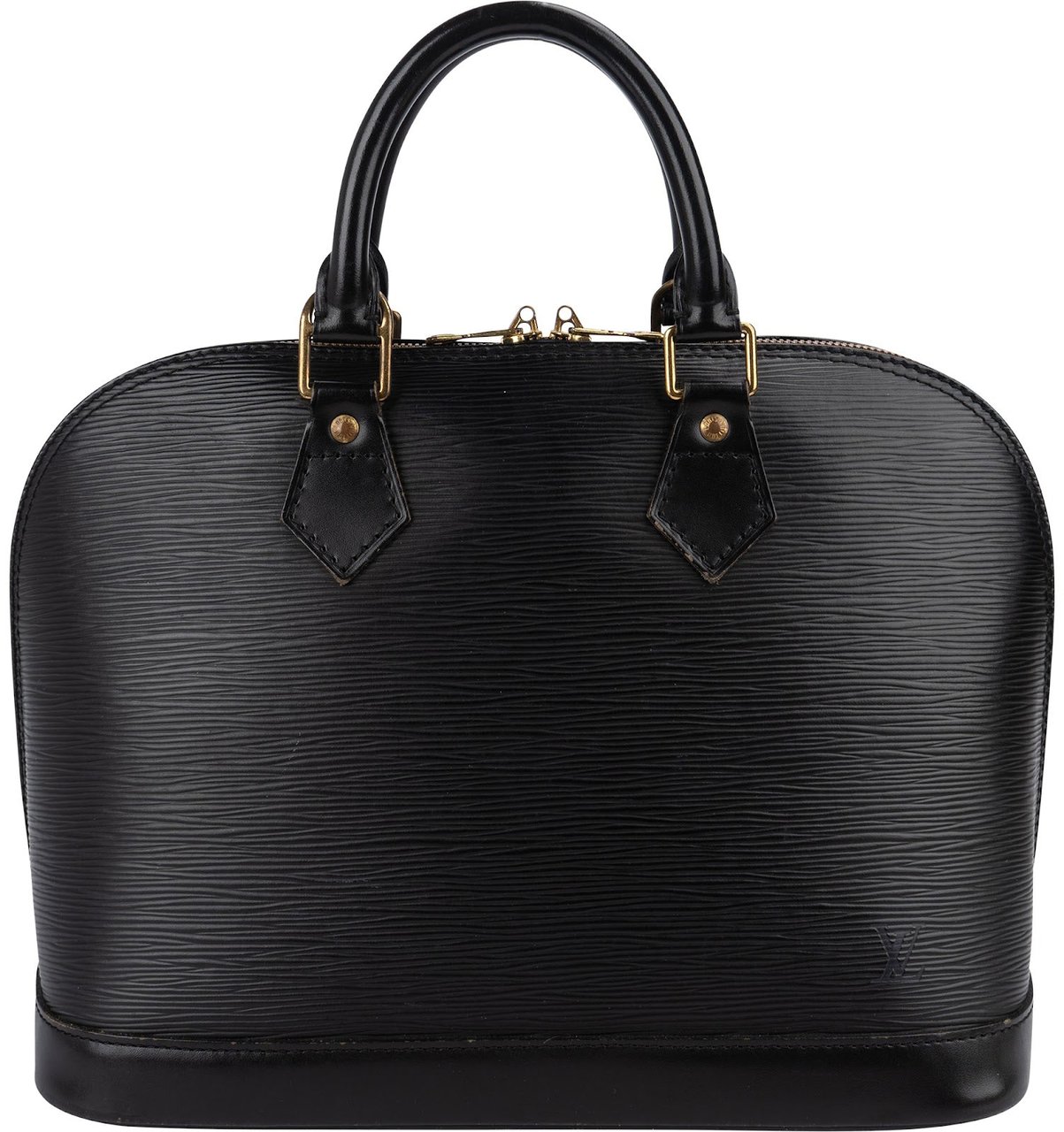 Louis Vuitton Louis Vuitton Noir Epi Leather Alma PM Handbag Zwart