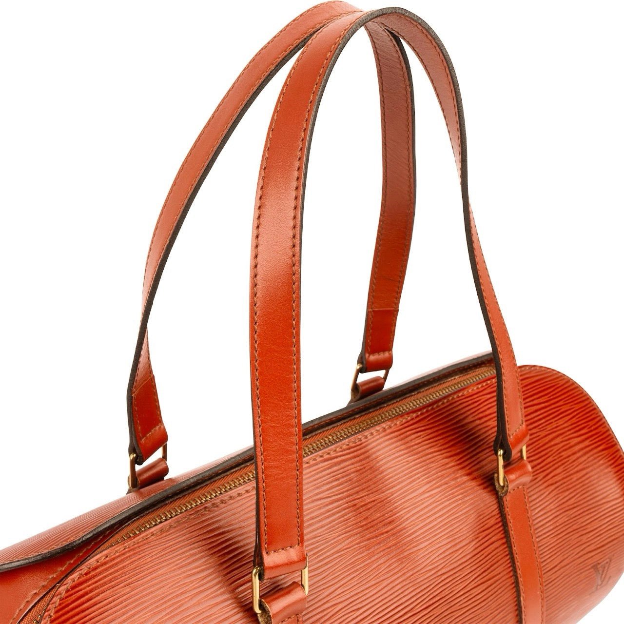Louis Vuitton Louis Vuitton Cognac Epi Leather Soufflot Handbag Bruin