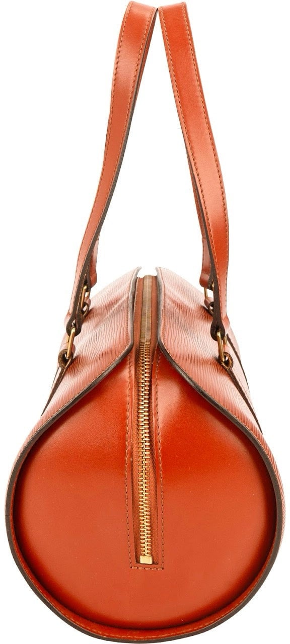 Louis Vuitton Louis Vuitton Cognac Epi Leather Soufflot Handbag Bruin