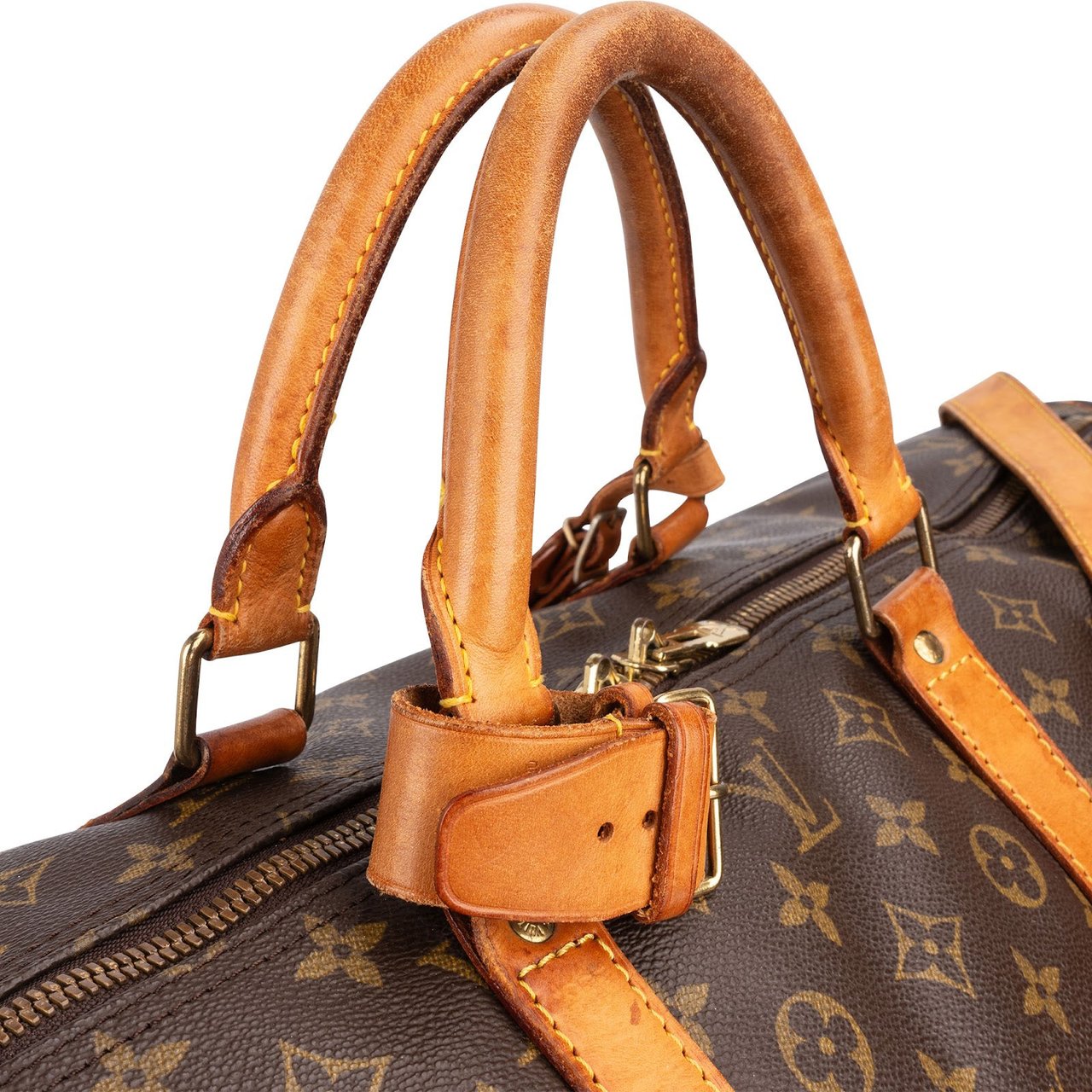 Louis Vuitton Louis Vuitton Monogram Canvas Keepall 60 Bandoulière Travel Bag Bruin