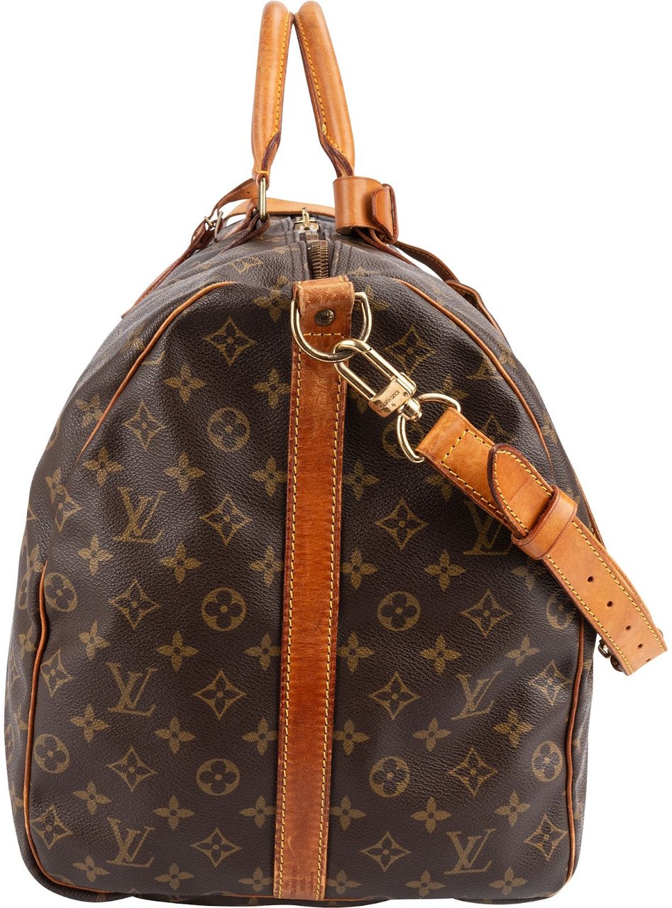Louis Vuitton Louis Vuitton Monogram Canvas Keepall 60 Bandoulière Travel Bag Bruin