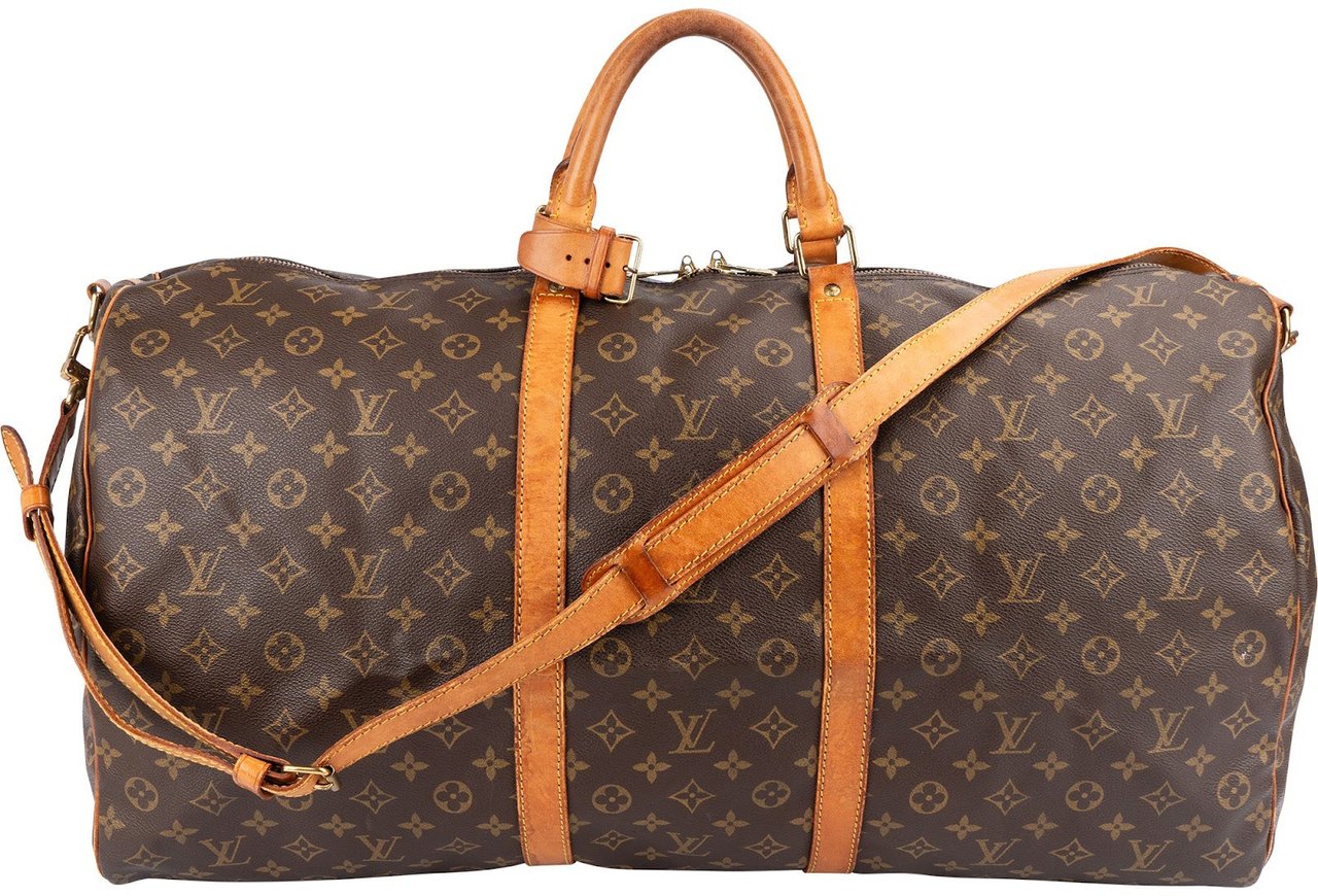 Louis Vuitton Louis Vuitton Monogram Canvas Keepall 60 Bandoulière Travel Bag Bruin