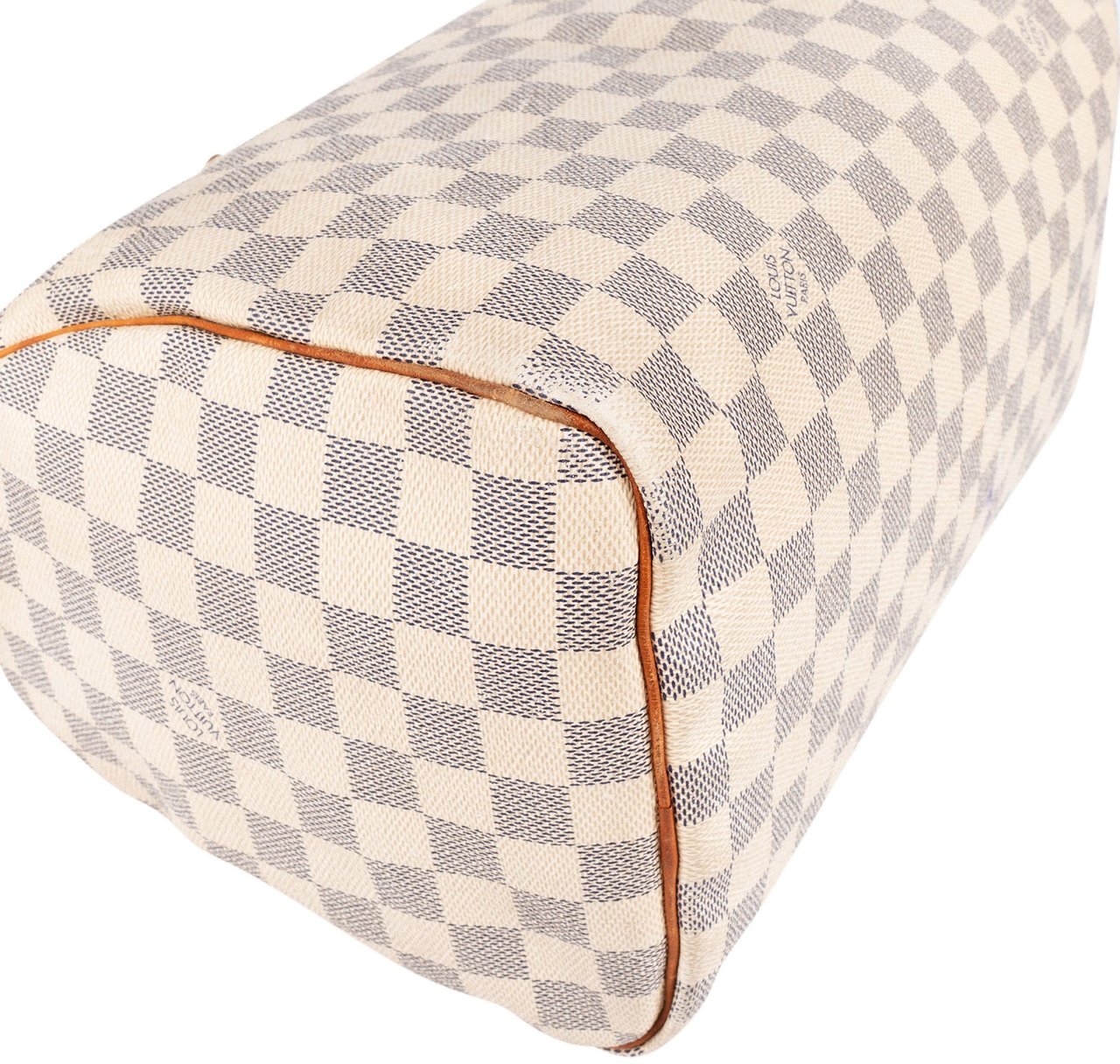 Louis Vuitton Monogram Damier Azur Canvas Speedy 30 Handbag Wit