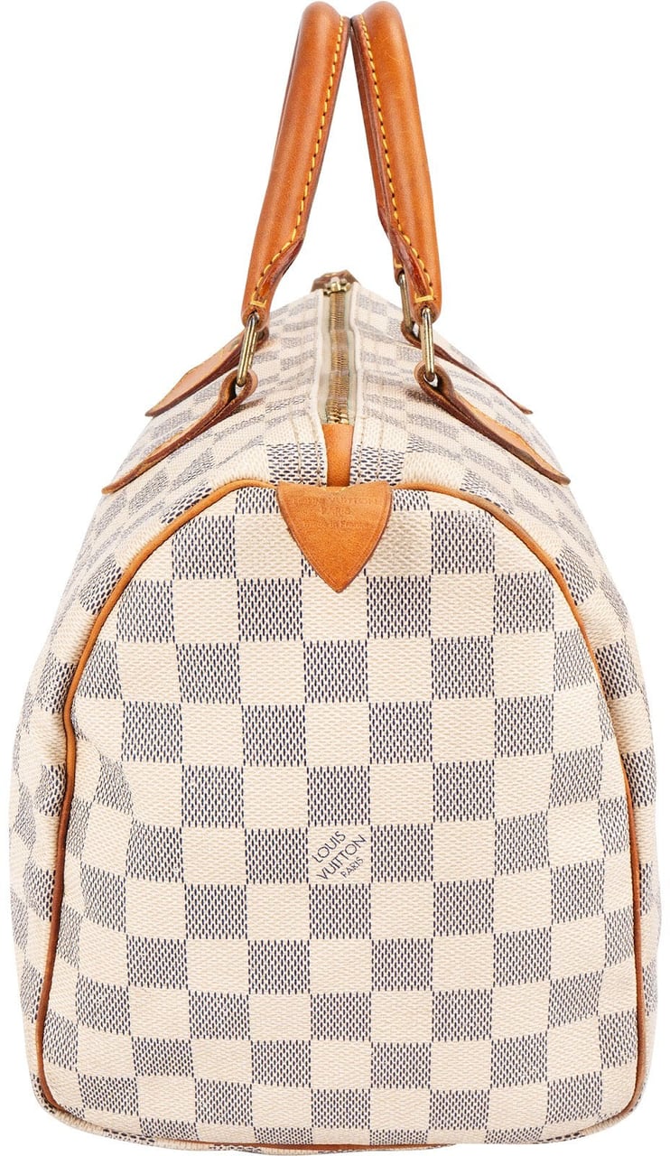 Louis Vuitton Louis Vuitton Monogram Damier Azur Canvas Speedy 30 Handbag Wit