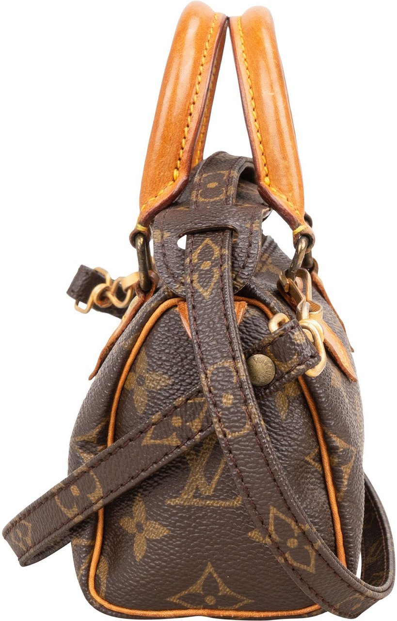 Louis Vuitton Louis Vuitton Monogram Canvas Mini Speedy Crossbody Handbag Bruin