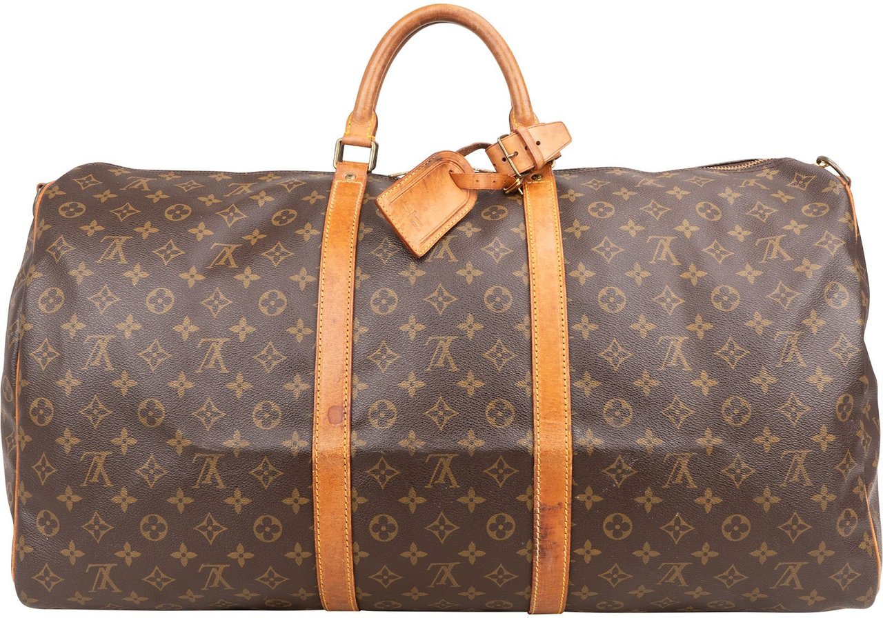 Louis Vuitton Louis Vuitton Monogram Canvas Keepall 60 Bandoulière Travel Bag Bruin