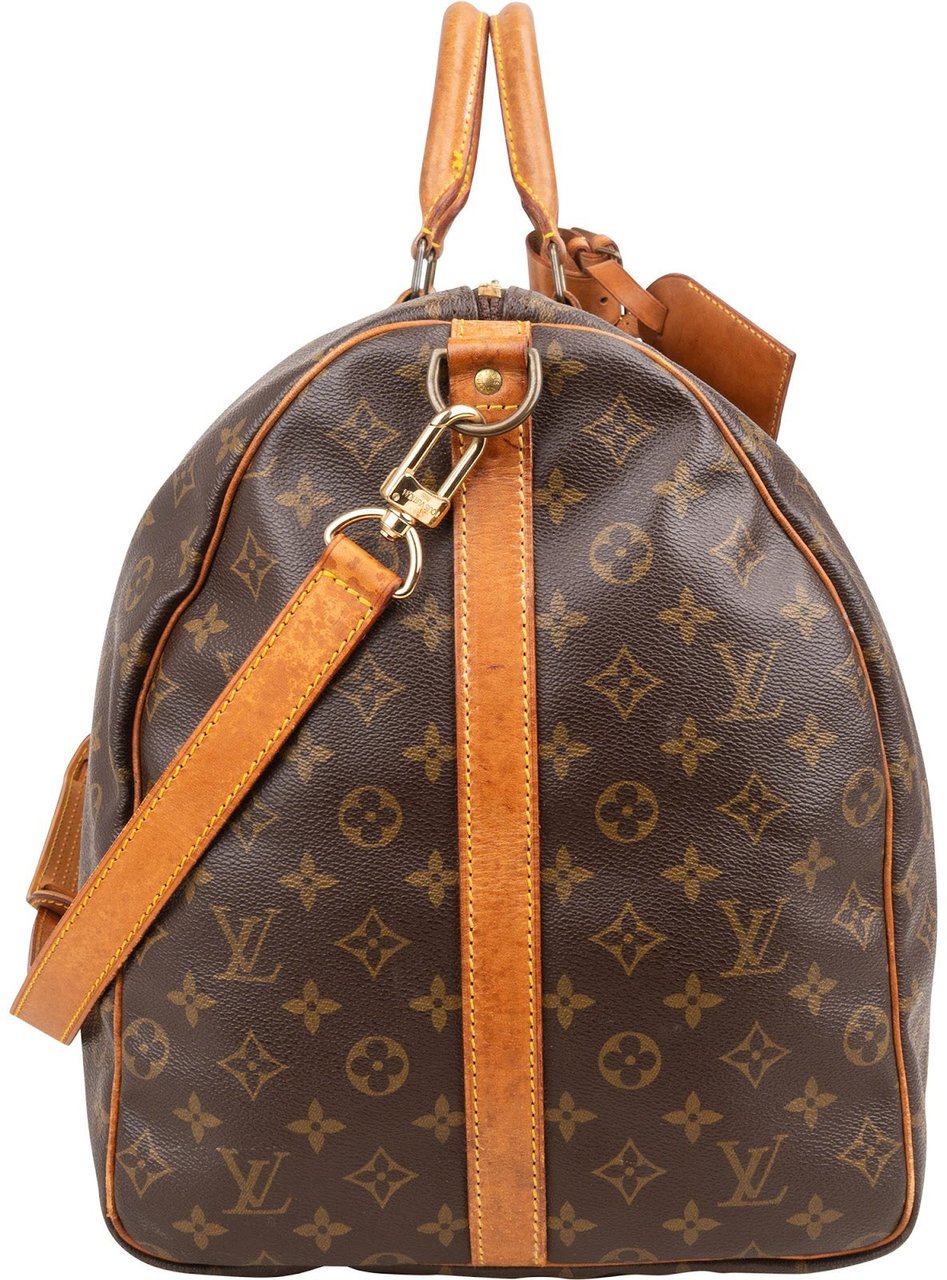 Louis Vuitton Louis Vuitton Monogram Canvas Keepall 60 Bandoulière Travel Bag Bruin
