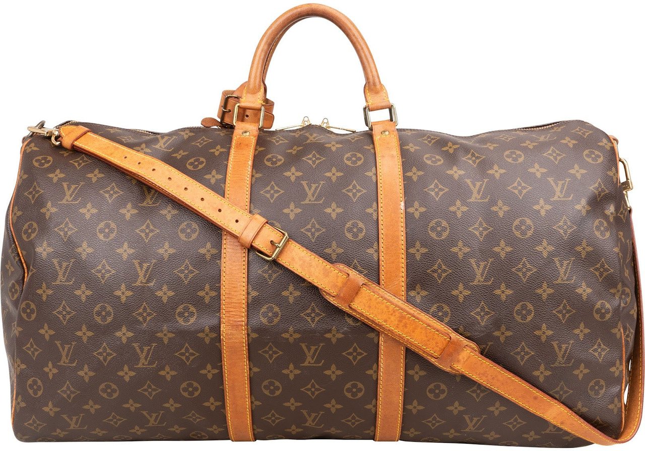 Louis Vuitton Louis Vuitton Monogram Canvas Keepall 60 Bandoulière Travel Bag Bruin