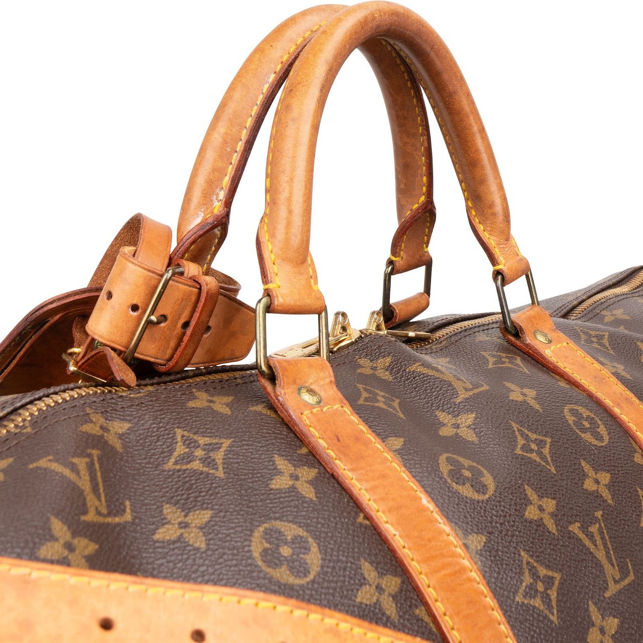 Louis Vuitton Louis Vuitton Monogram Canvas Keepall 60 Bandoulière Travel Bag Bruin
