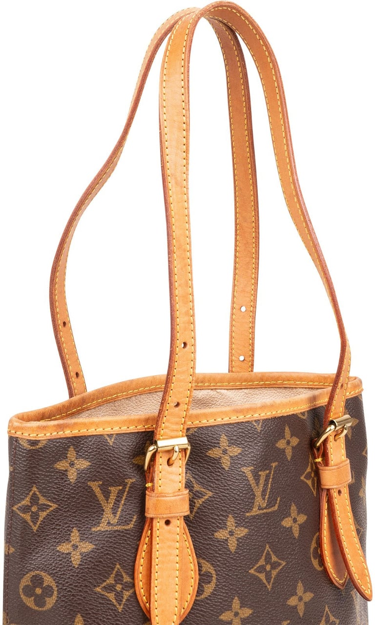 Louis Vuitton Louis Vuitton Monogram Canvas Petit Bucket PM Shoulder Bag Bruin
