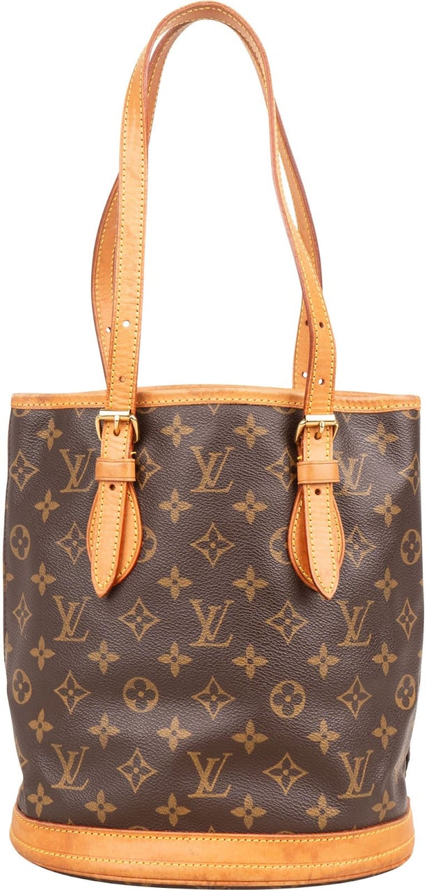 Louis Vuitton Louis Vuitton Monogram Canvas Petit Bucket PM Shoulder Bag Bruin