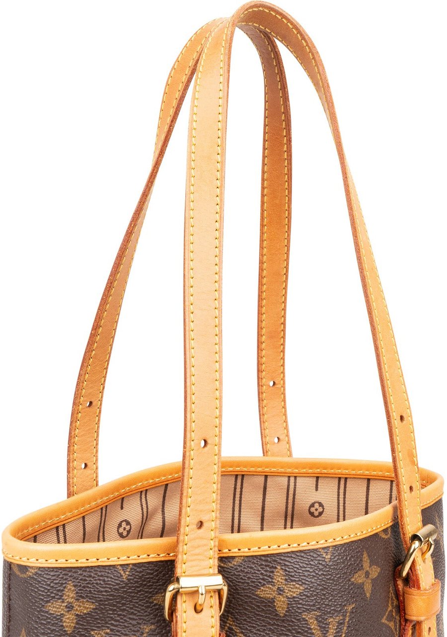 Louis Vuitton Monogram Canvas Bucket PM Shoulder Bag Bruin