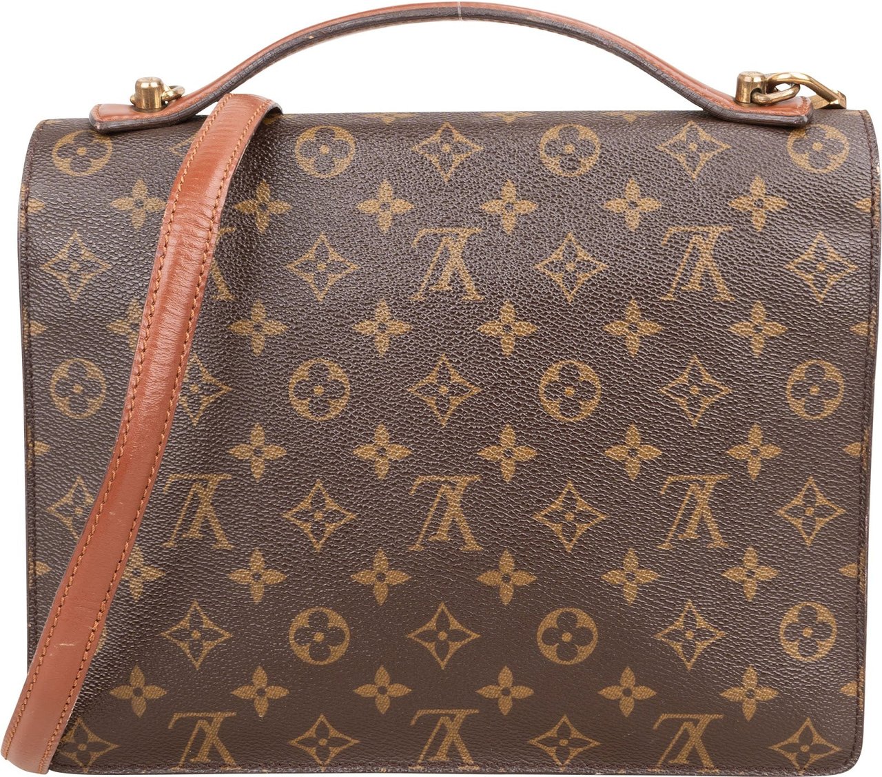 Louis Vuitton Louis Vuitton Monogram Canvas Monceau Handbag Bruin