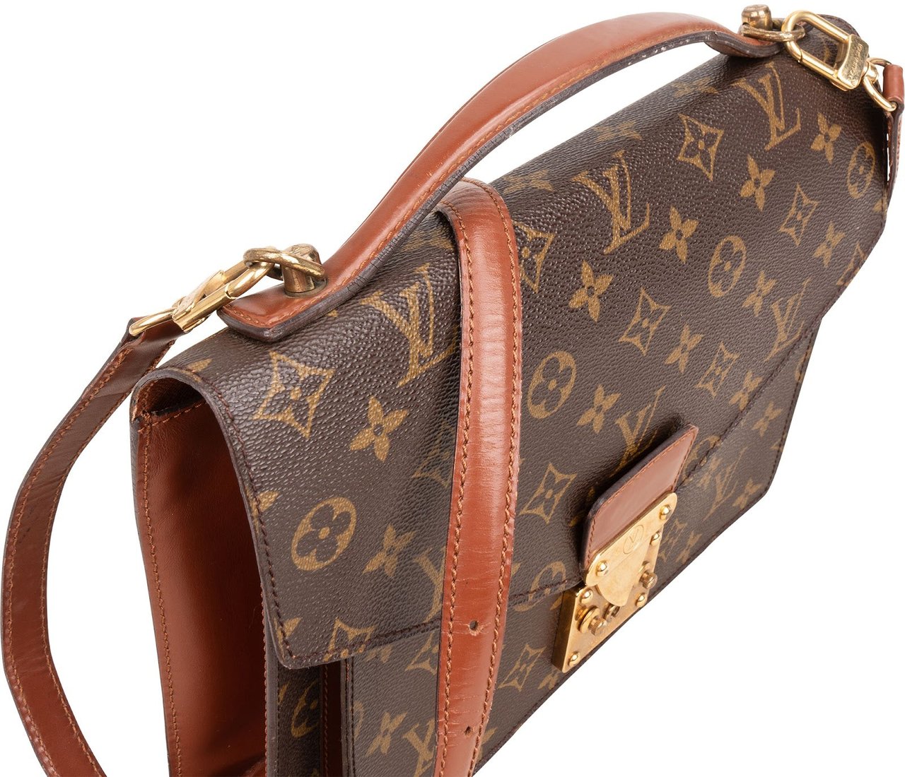 Louis Vuitton Louis Vuitton Monogram Canvas Monceau Handbag Bruin