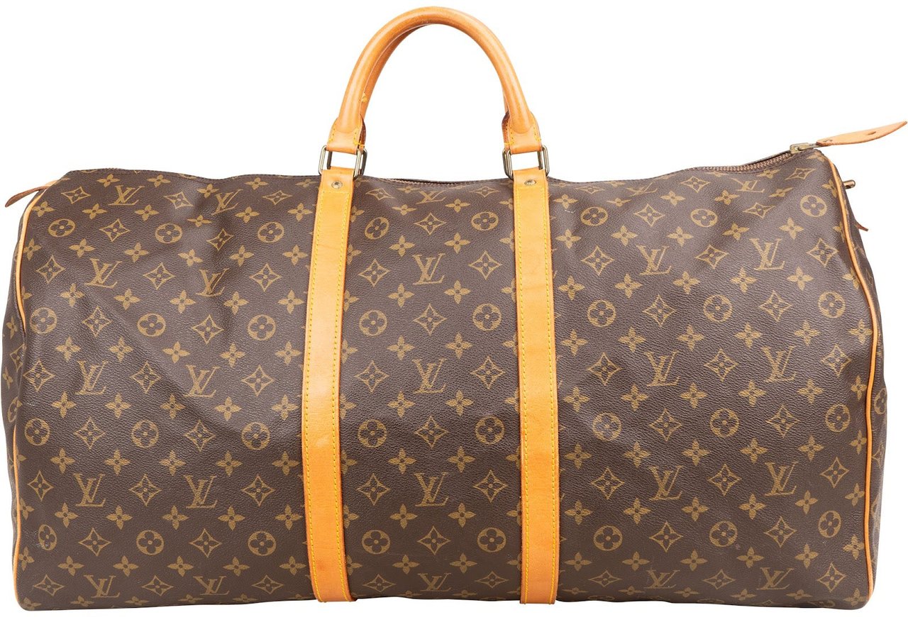Louis Vuitton Monogram Canvas Keepall 60 Travel Bag Bruin