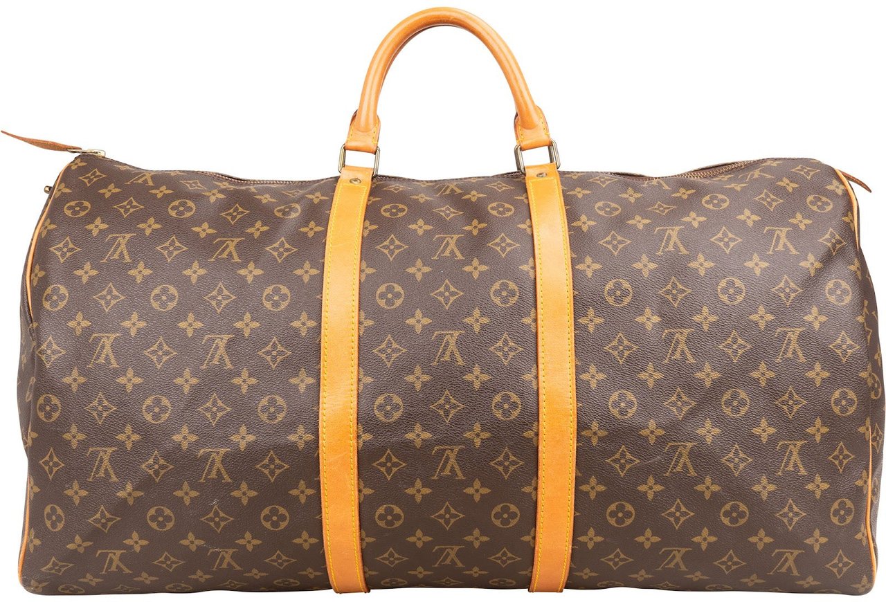Louis Vuitton Monogram Canvas Keepall 60 Travel Bag Bruin