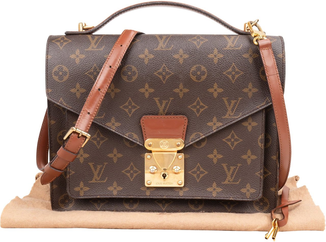 Louis Vuitton Louis Vuitton Monogram Canvas Monceau Handbag Bruin