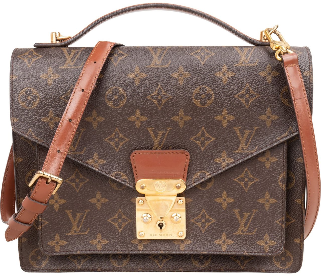 Louis Vuitton Louis Vuitton Monogram Canvas Monceau Handbag Bruin