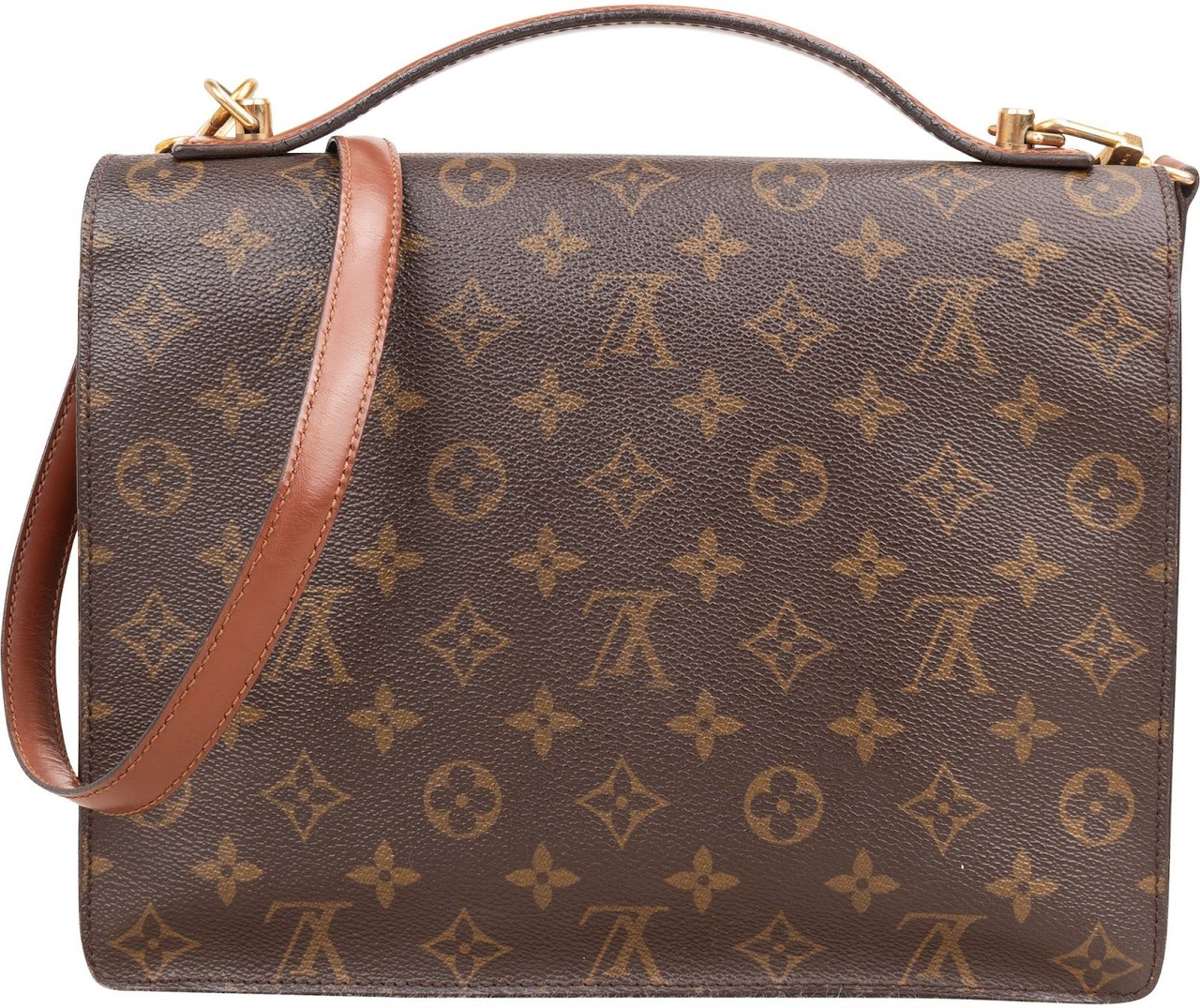 Louis Vuitton Louis Vuitton Monogram Canvas Monceau Handbag Bruin